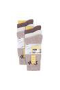 Cream 6 Pack Hiking Breathable Cotton Boot Socks, Image 2 of 3