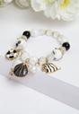 Black Boho Shell Seed Bead Bracelet, Image 2 of 6