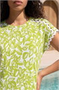Lime Petite Abstract Ric Rac T-Shirt , Image 4 of 4