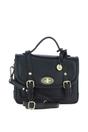 Black Stylish Real Leather Small Satchel Bag, Image 1 of 4