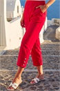 Red Petite Bengaline Cropped Trouser, Image 2 of 4