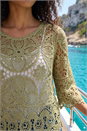 KHAKI Dusk Floral Crochet Top, Image 4 of 4