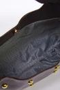 Dark Brown Studded Suede Hobo Shoulder Bag, Image 3 of 4