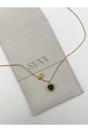 Green Emerald Green Heart Necklace, Image 2 of 3