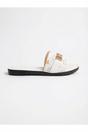 White 3694 White Amber Patterned Slider Sandals, Image 7 of 8