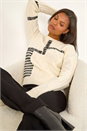 Ivory  Crew Neck Blanket Cable Knit Jumper, Image 1 of 5