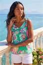 Green Floral Spot Printed Vest Top, Image 1 of 4
