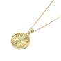 Gold Gold Plated Round Coin Medallion Sun Charm Necklace, Image 1 of 1