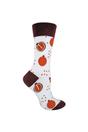 Burgundy 1 Pack Ladies Cotton Novelty Design Fruit Socks, Image 1 of 5