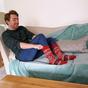 Red 1 Pack Vintage Nordic Thermal Thick Wool Blend Socks, Image 3 of 5