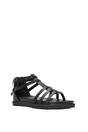 Black XY LONDON Black 'Haden' Flatform Gladiator Sandals With Chunky Sole, Image 2 of 6
