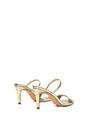 Gold 'Kay' Slip On Stiletto Heel Mules With Open Toe, Image 4 of 6