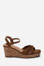 Brown Mystique Platform Knot Detail Wedge, Image 2 of 6
