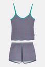 Teal British Boxers Teal "Spectra Leopard" Bamboo Camisole Short Pyjama Set, Image 4 of 6