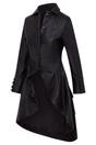 Black Goth Full Length Victorian Leather Coat, Image 2 of 6