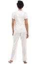 White Glitter Heart Print Lightweight Pyjama Set, Image 3 of 5