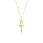 Gold Sterling Silver Egyptian Ankh Necklace, Image 1 of 3