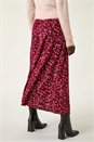 Wine Confetti Print Stretch Midi Skirt, Image 4 of 5