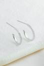 Silver Sterling Silver C Hoop Earrings, Image 1 of 3
