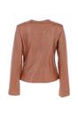 Tan Ashwood Leather Tan 'Corina' Collarless Casual Leather Jacket, Image 4 of 5