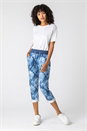 Blue Tie Dye Roll Hem Cropped Pants, Image 1 of 4