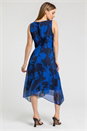 Navy  Petite Floral Print Chiffon Dress, Image 2 of 4