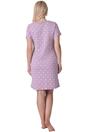 Lilac Floral Dot Print Cotton Nightdress, Image 3 of 5