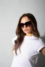 Black Oversized Cat Eye Sunglasses, Image 2 of 6