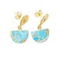 Blue Statement Blue Turquoise December Birthstone Earrings, Image 1 of 1