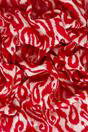 Red Damask Lightweight Cotton Scarf, Image 3 of 4