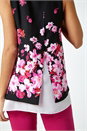 CERISE Sleeveless Floral Double Layer Chiffon Top, Image 4 of 5