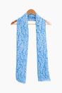 Blue Sarta Blue Metallic Pinstripe Lightweight Leopard Scarf, Image 4 of 5