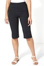 Black Knee Length Stretch Shorts, Image 1 of 4