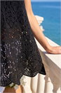 Black Crochet Knit Vest Top, Image 4 of 4