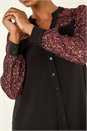 Rose Embellished Sequin Stretch Blouse, Image 5 of 5