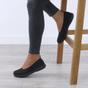 Black AJVANI Black Flat Comfort Slip On Trainers, Image 5 of 6
