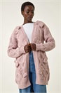Light Pink 3D Bow Knit Cardigan, Image 2 of 5