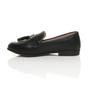 Black AJVANI Black Flat Smart Casual Loafers, Image 3 of 6