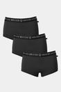 Black Pack of Three "Kohl Black" Cotton Hipster Boxer Briefs, Image 1 of 2