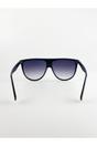 Black Black Oversized Sunglasses with Black Ombre Lenses, Image 3 of 4