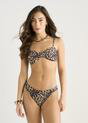 Brown Gini London Brown Gini London Animal Print Hardware Detail Bikini Bottom, Image 1 of 4