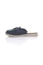 Navy Blue AJVANI Navy Blue Flat Slip On Open Back Loafers Mules, Image 3 of 4