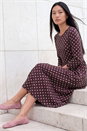 Pink Polka Dot Print Pocket Dress, Image 2 of 4