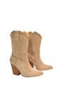 Taupe 'Astraea' Western Cowboy Calf Ankle Boots With Block Heel, Image 5 of 6