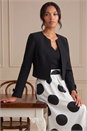 Black Smart Bow Detail Jacket, Image 1 of 4