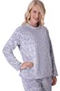Grey Camille Lingerie Grey Supersoft Printed Full Length Pyjama Set, Image 4 of 5