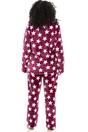 Burgundy Camille Lingerie Burgundy White Star Print Pyjama Set, Image 5 of 5