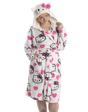 Multi Hello Kitty Character Hooded Bathrobe, Image 1 of 6