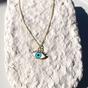 Gold Evil Eye Eyelash Sterling Silver Gold Vermeil Necklace, Image 3 of 3