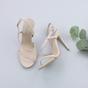 Natural AJVANI Natural Party Barely There Strappy High Heels, Image 4 of 6